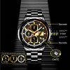Brand Mens Watches Fashion Men Sport Stainless Steel Quartz Wristwatch Man Clock Business Casual Leather Watch 1