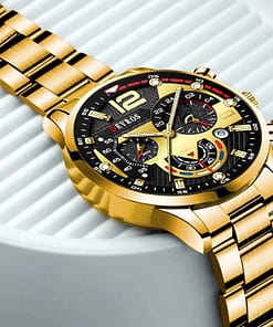 Luxury Mens Watches Fashion Gold Stainless