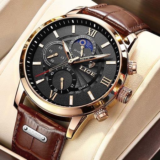 Top Brand Luxury Men Wrist Watch Leather