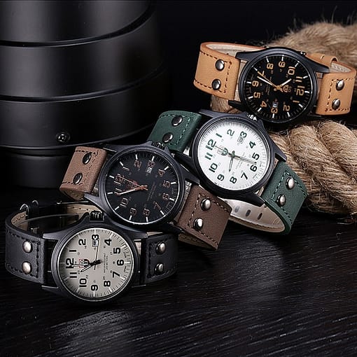 Brand Sport Military Watches Fashion Casual Quartz Watch Leather Analog Men 2020 New Soki Luxury Wristwatch 4