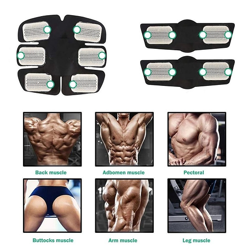 Ems Muscle Stimulator Trainer Abs Smart Fitness Abdominal Training Electric Body Weight Loss Slimming Device Without 2