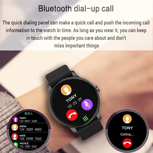 Gejian Smart Watch Men Full Touch Screen Sport Fitness Watch Ip67 Waterproof Bluetooth Call For Apple 1