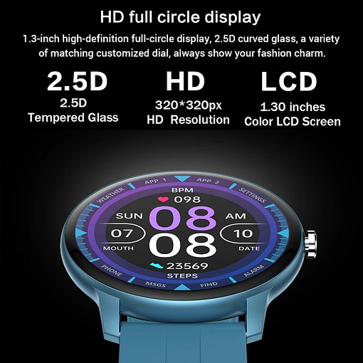 Gejian Smart Watch Men Full Touch Screen Sport Fitness Watch Ip67 Waterproof Bluetooth Call For Apple 5