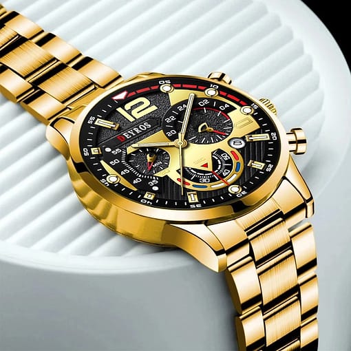 Luxury Mens Watches Fashion Gold Stainless