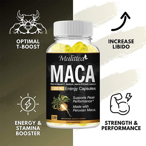 Mulittea Maca Root Extract Enhancing Energy Kidney Erection Male Supplement Improve Potency Enhancement Stamina Function Serum 1