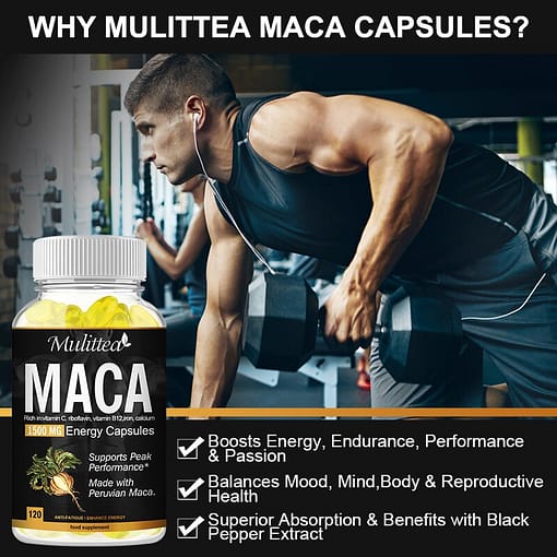 Mulittea Maca Root Extract Enhancing Energy Kidney Erection Male Supplement Improve Potency Enhancement Stamina Function Serum 2
