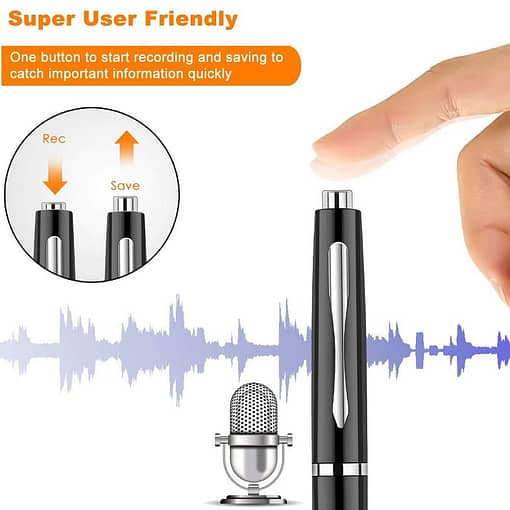 Onliving Digital Voice Recorder Pen Portable Usb Mp3 Playback Mini Voice Recording For Lectures Meetings Classes 3