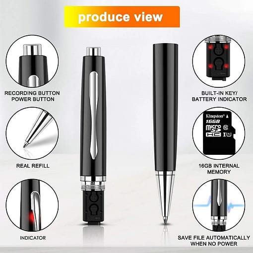 Onliving Digital Voice Recorder Pen Portable Usb Mp3 Playback Mini Voice Recording For Lectures Meetings Classes 4