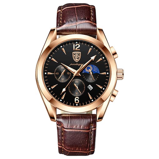 Poedagar 2021 New Fashion Men S Watch Leather Top Brand Luxury Waterproof Sports Mens Wristwatch Quartz 4