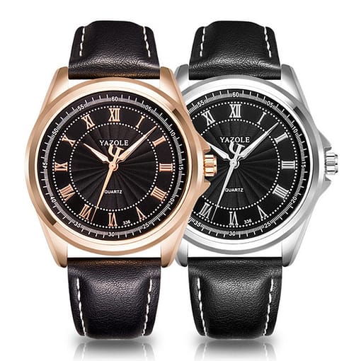 Yazole New Men Watch Top Brand Luxury Fashion Wrist Watch For Men Rose Gold Case Relojes 2