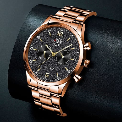 Reloj Hombre 2022 Fashion Mens Watches Luxury Men Business Stainless Steel Quartz Watch Leather Luminous Clock 3