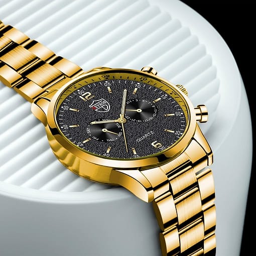 Reloj Hombre 2022 Fashion Mens Watches Luxury Men Business Stainless Steel Quartz Watch Leather Luminous Clock 4