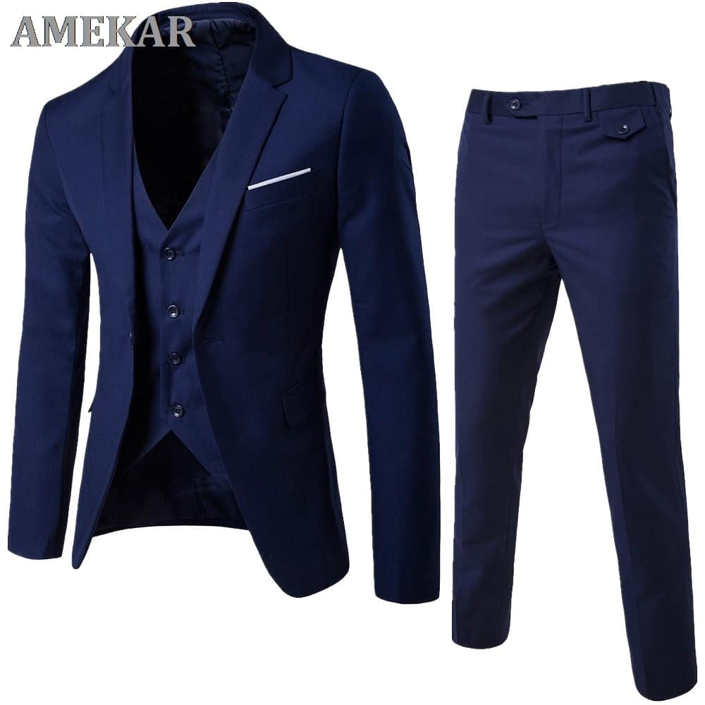 MANZINI PARIS-4 Men's 3-Piece Tailored-Fit Plaid Business Suit Hunter main image 0